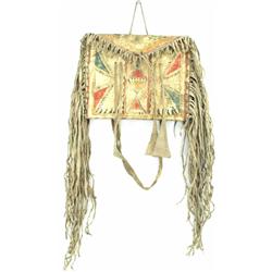 Decorated parfleche bag