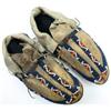 Image 1 : C. 1900 beaded hard sole moccasins