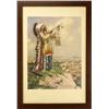 Image 1 : Colored 1934 lithograph of Northern Plains Chief