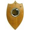 Image 1 : Early oak shield back hanging mirror