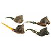 Image 1 : Collection of 4 vintage carved pipes