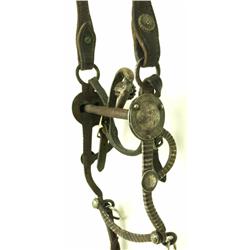 Unmarked Silver Mounted Domed Concho Bit