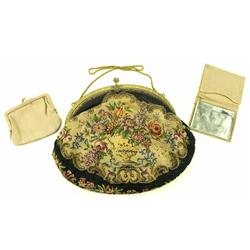 Fine Victorian Era Petti Point Handbag