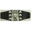 Image 1 : Navajo Bow Guard in Sterling Silver & Turquoise