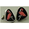 Image 1 : Flamingo cuff links belonging to John Wayne