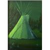 Image 1 : Nicely Accomplished Oil on Board Teepee Scene