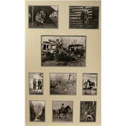 Large framed collection of Buffalo Bill photos