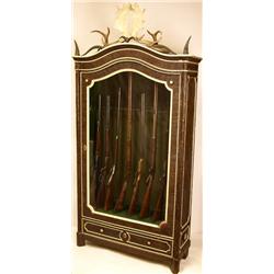 Antique single door gun cabinet