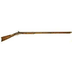 Unmarked full stock Kentucky percussion rifle