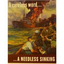 "A Careless Word..." Military poster