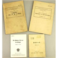 Collection of four original gun manuals