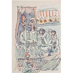 Oriental Figures by Marcel Janco