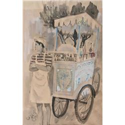 Ice Cream Vendor by Unidentified Painter