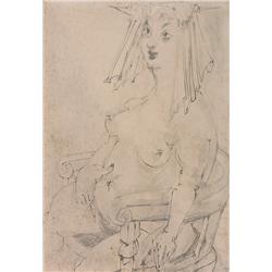 Reclining Female Nude by Bernard Reder