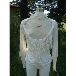 Lace beaded 1900's blouse