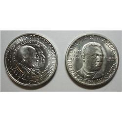 1949D BTW MS63 and 1951D W/C half $ MS63