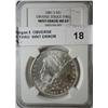 Image 1 : 1881S Morgan $  OBVERSE STRUCK THRU  MINT ERROR NGC62PL