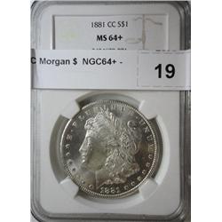 1881CC Morgan $  NGC64+