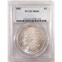 1881 Morgan $  PCGS64