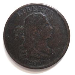 1806 stemless half cent VF