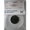 Image 1 : 1828 13 star half cent  SEGS20 scratch obv and rim flaw