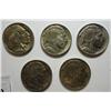 Image 1 : 5 1938D Buffalo nickels  CHOICE BU or better