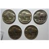 Image 2 : 5 1938D Buffalo nickels  CHOICE BU or better