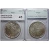 Image 1 : 1886 and 1904O Morgan $  OGH RATTLERS PCGS63