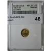 Image 1 : 1853 $1 GOLD ANACS AU details cleaned