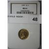 Image 1 : 1909 $2 1/2 GOLD  NGC61