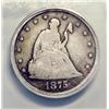 Image 2 : 1875CC twenty center ANACS08.Coin is a solid fine.This coin very seldom has