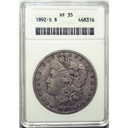 1892S Morgan $ ANACS35 graded right