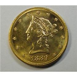 1889S $10 GOLD  MS61