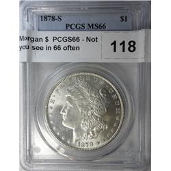 1878S Morgan $  PCGS66