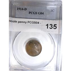 1914D Lincoln penny PCGS04