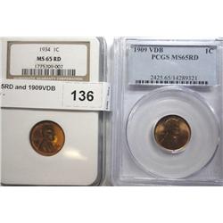 1934 NGC65RD and 1909VDB PCGS65RD