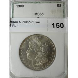 1900 Morgan $ PCI65PL we grade 64 PL