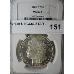 1880S Morgan $  NGC63 STAR