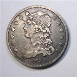 1834 bust quarter undipped XF