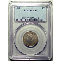 1895  proof V nickel PCGSPR65