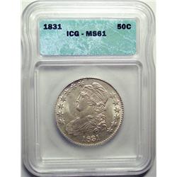 1831 Bust half $ ICG61 graded right maybe undergraded by a point