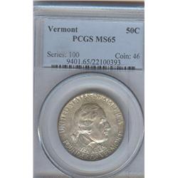 Vermont half $  PCGS65