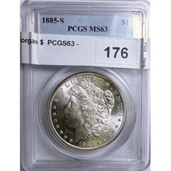 1885S Morgan $  PCGS63