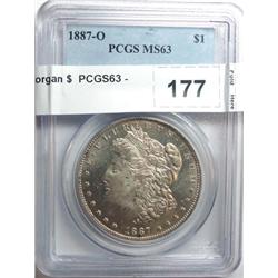 1887O Morgan $  PCGS63