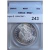 Image 1 : 1880S Morgan $  ANACS67