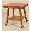 Image 2 : Oak Parlor Table With Ball & Claw Feet