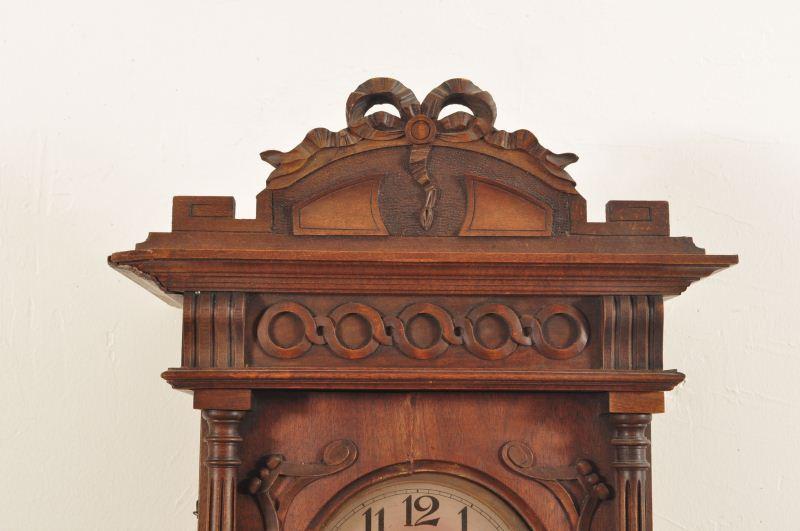 German Hanging Wall Grandmother Clock With Key