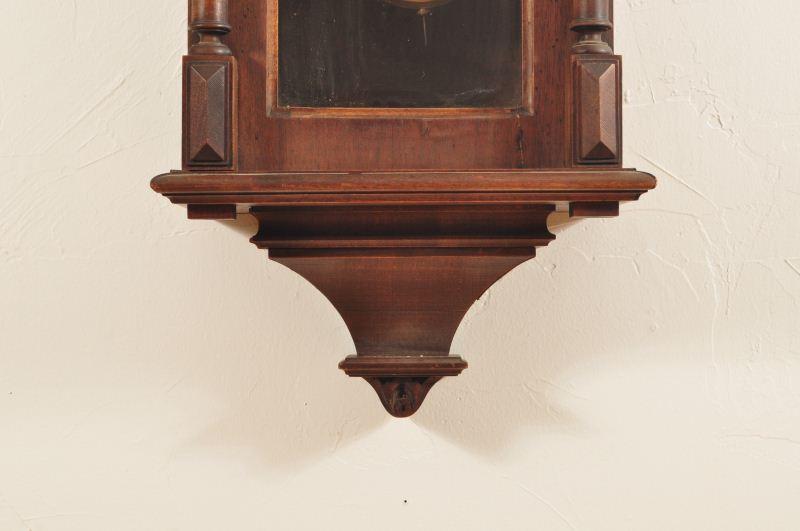 German Hanging Wall Grandmother Clock With Key