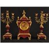 Image 1 : French Mantle Clock With Two Candelabras