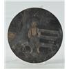 Image 1 : Antique Country Primitive Painting on Wooden Plate